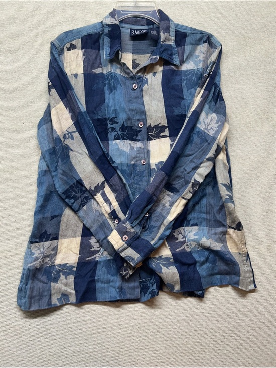Blassport Other - Blauport Women's Blue Plaid Button-Down Shirt
